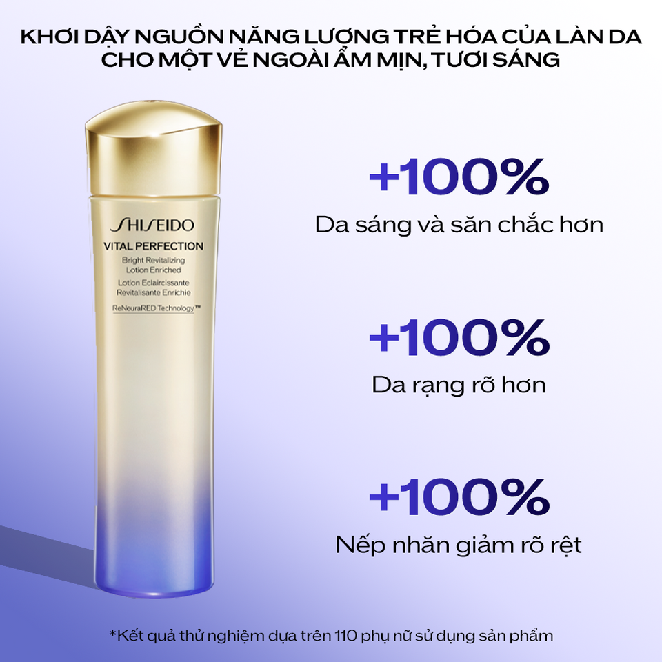Nước Dưỡng Shiseido Bright Revitalizing Lotion Enriched - Giúp Làm Mềm Da, Cấp Ẩm, Tươi Sáng Da Tối Ưu 150ml