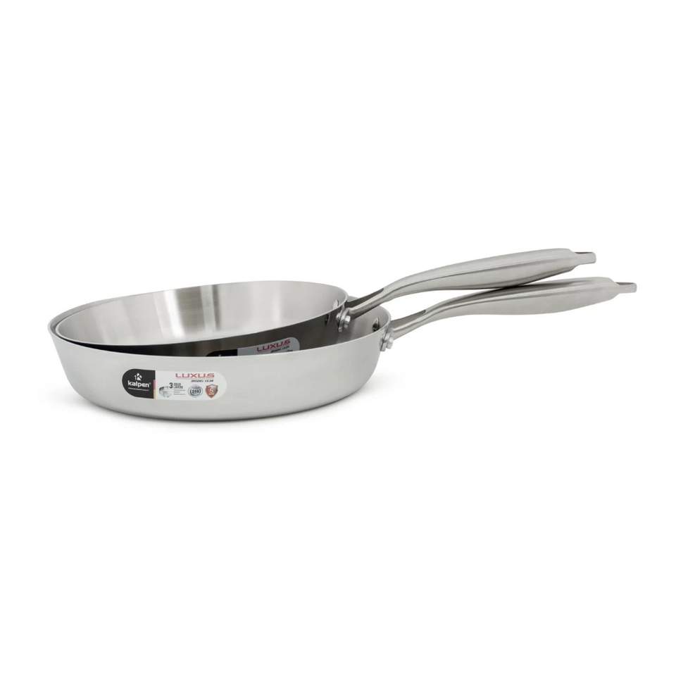 Chảo Bếp Từ Inox Đúc Liền Khối 3 Lớp Kalpen Luxus - Sang Trọng, Chống Dính, Tiết Kiệm Năng Lượng, Đun Nấu Thông Minh