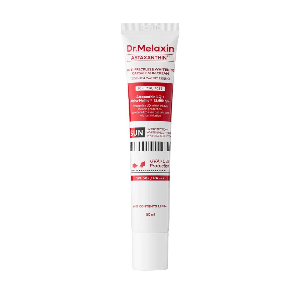 Kem Chống Nắng Dr.Melaxin Astaxanthin SPF 50+ - Chống Nắng Hiệu Quả, Làm Sáng Da, Ngăn Ngừa Tàn Nhang - 50ml