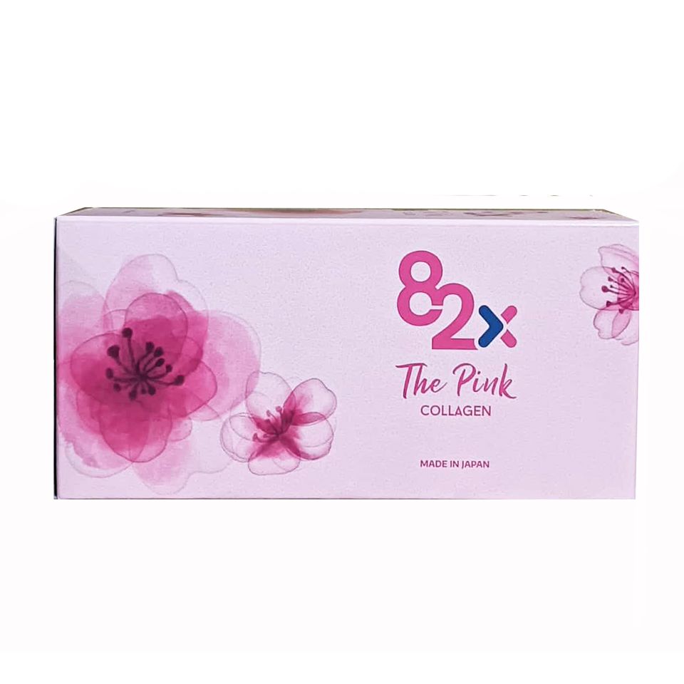 Nước Uống Collagen 82X The Pink Nhật Bản - Hỗ Trợ Làm Đẹp Da, Giảm Lão Hóa 100ml (Hộp 10 Chai)