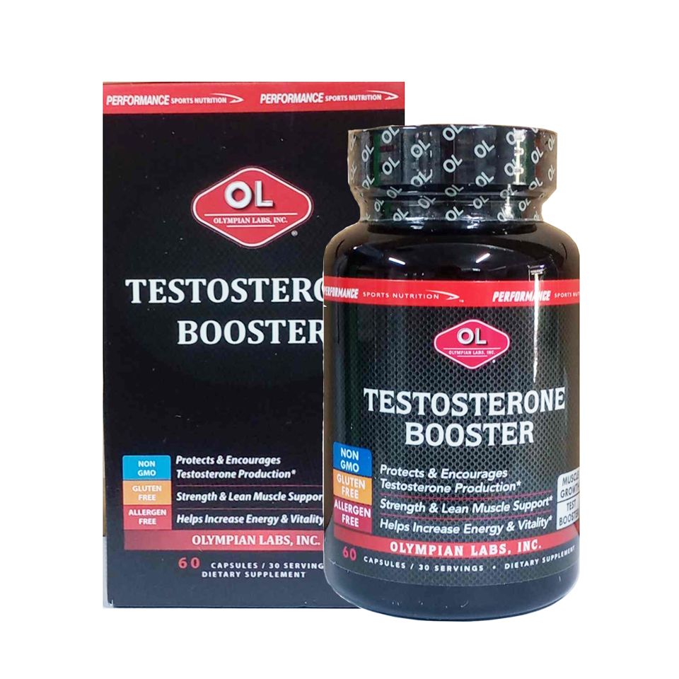 Viên uống tăng cường sức khỏe nam giới Olympian Labs Booster - Bổ sung Vitamin B6, Kẽm và dưỡng chất hỗ trợ sinh lý tự nhiên, 60 viên