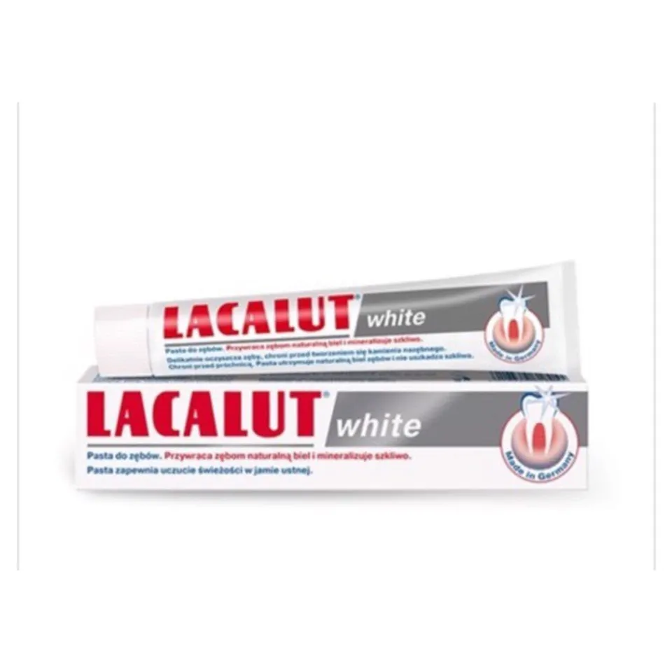 Lacalut White 75ml, NK Đức, giúp bóng sáng làm trắng răng
