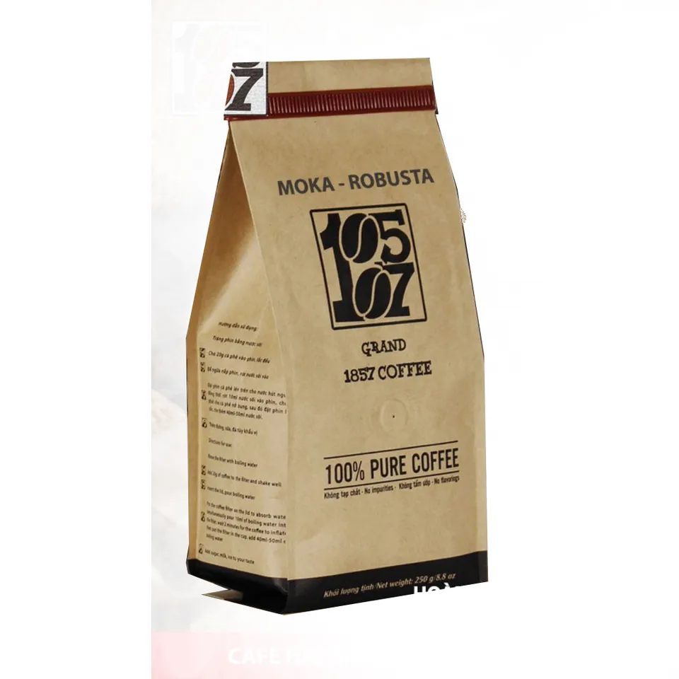 Cà phê HẠT thượng hạng Moka Robusta nguyên chất, 1kg