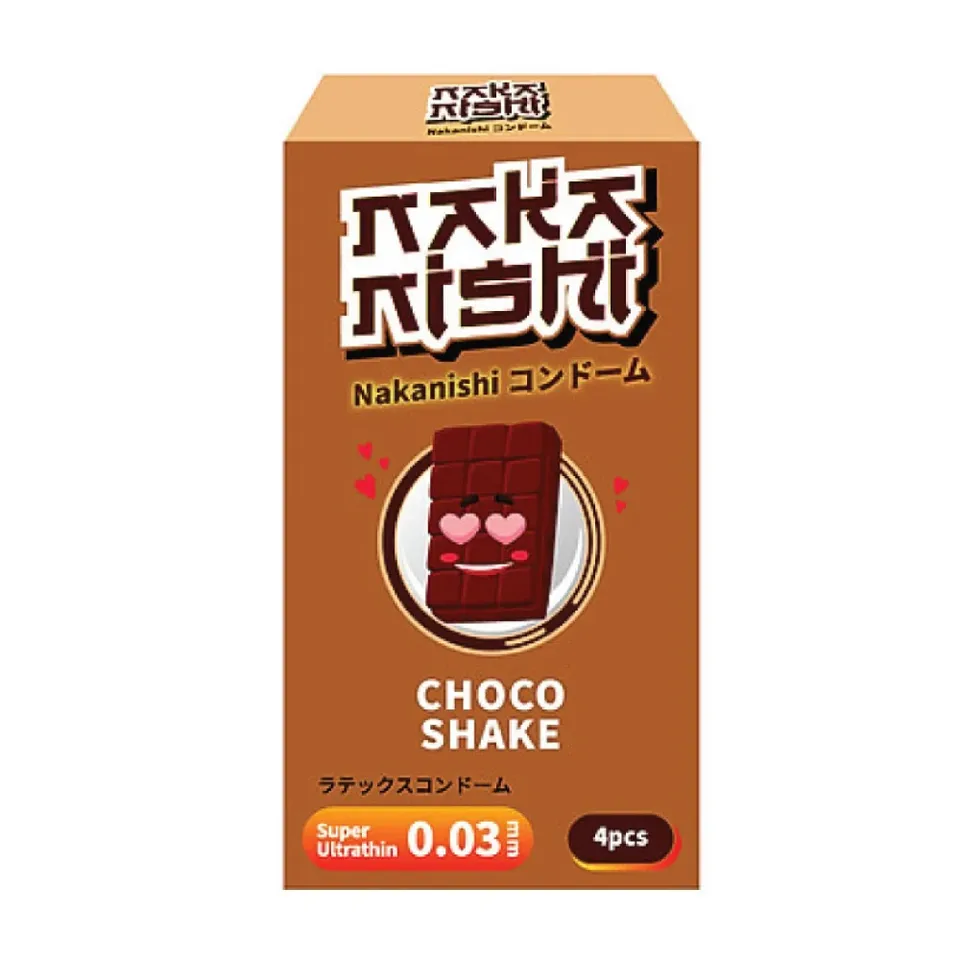 Bao cao su Nakanishi siêu mỏng 003mm hương chocolate hộp 4 cái