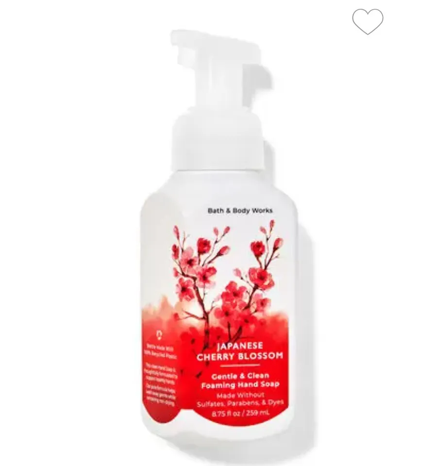 Nước rửa tay bath and body works japanese cherry blossom 259ml trắng