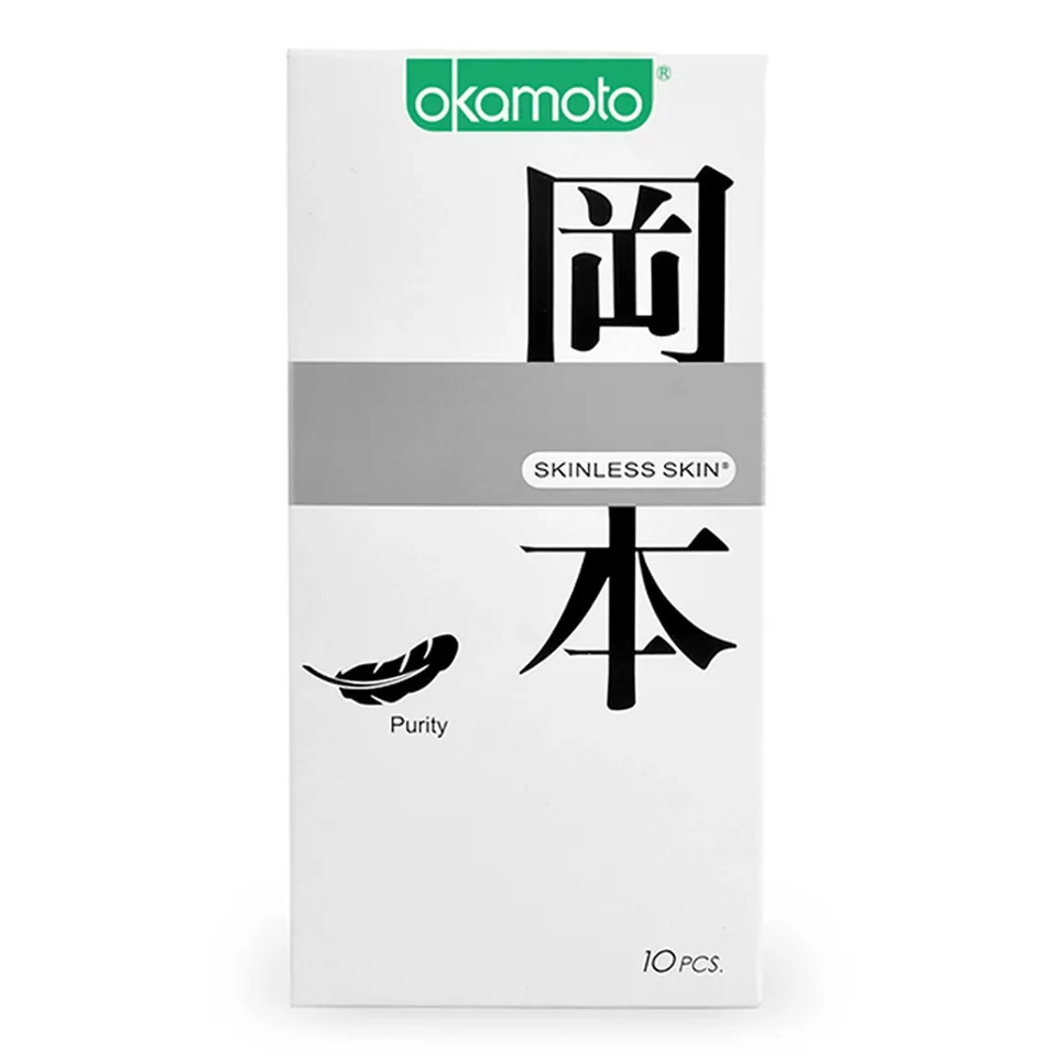 Bao Cao Su Okamoto Purity Siêu Mỏng Nhiều Gel Bôi Trơn H10, không mùi tinh khiết
