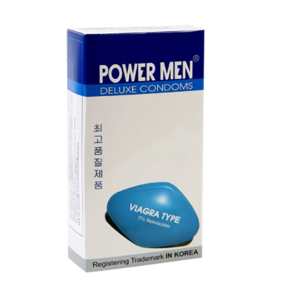 Bao Cao Su Kéo Dài Thời Gian Power Men Deluxe Condom, hộp 12 chiếc