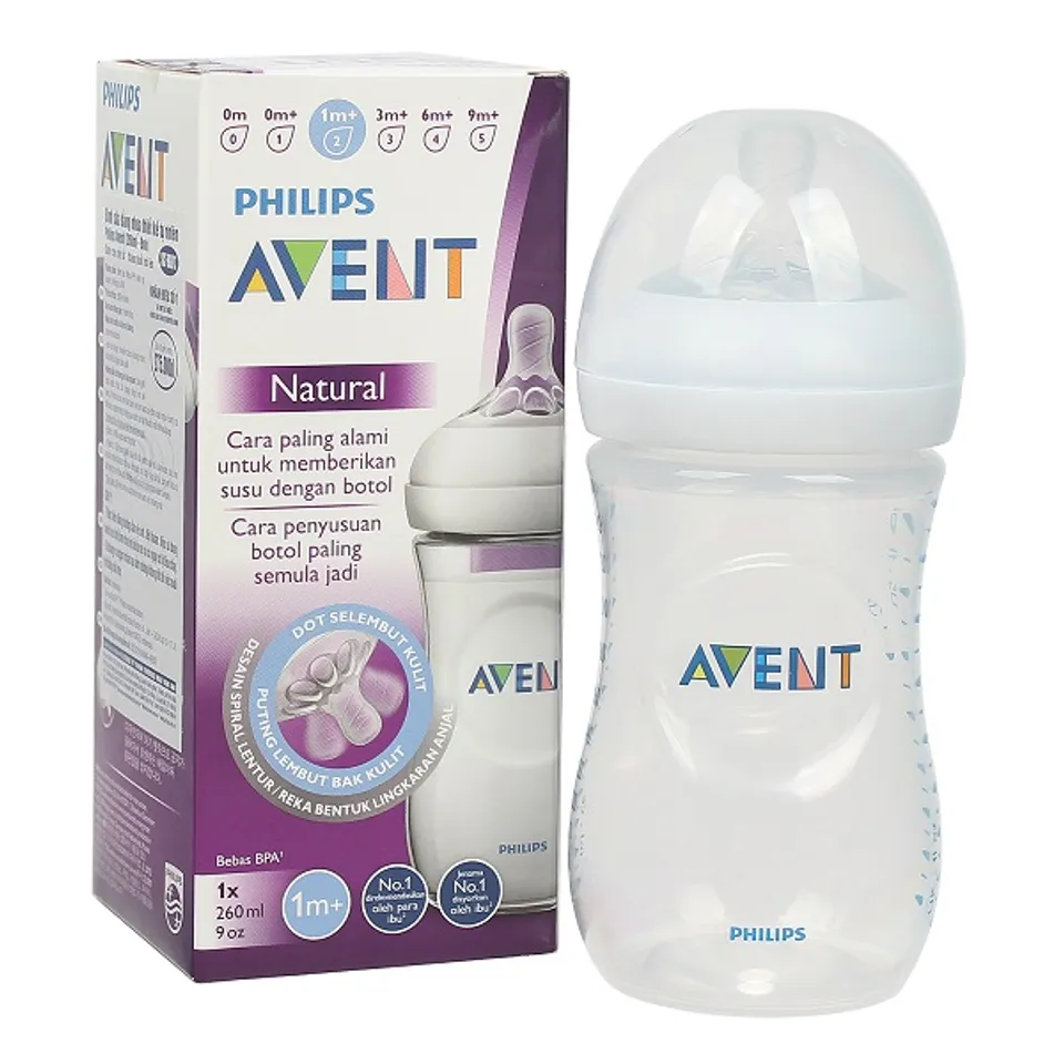 Bình sữa Avent Natural đơn 260ml chính hãng