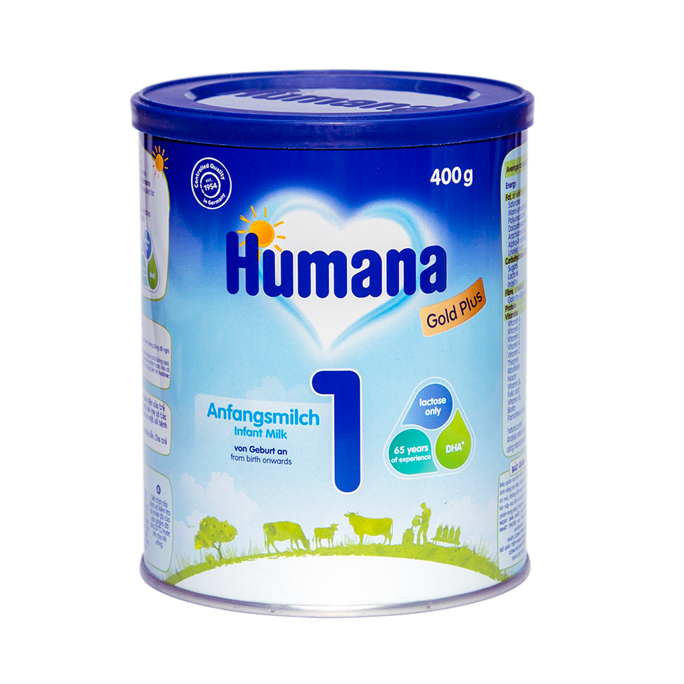 Sữa Humana Gold Plus 1 400g - Sữa Cho Bé dưới 6 tháng tuổi