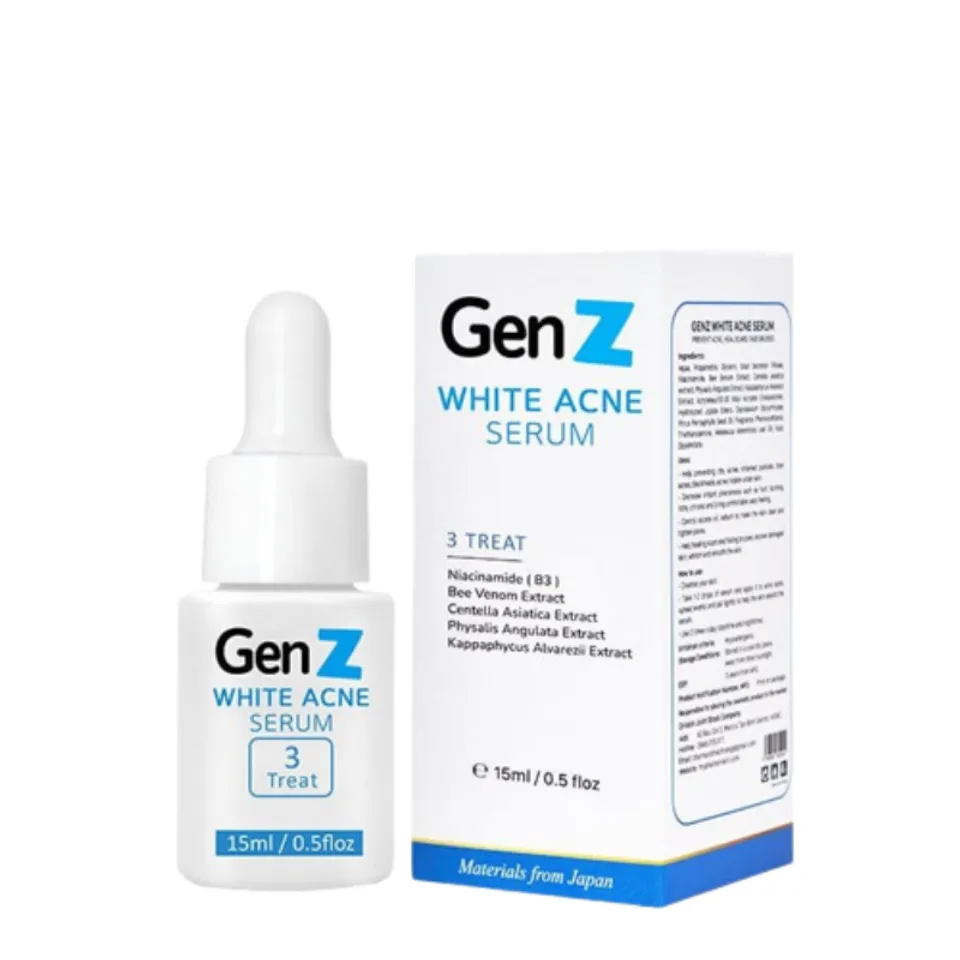 Serum OriSkin GenZ White Acne Ngừa mụn xoá thâm giúp sáng da, 1 Sữa Rửa mặt