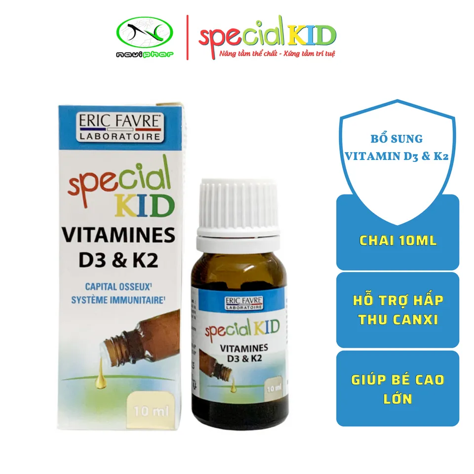 Special Kid Vitamines D3 et K2 hỗ trợ tăng cường hấp thu canxi
