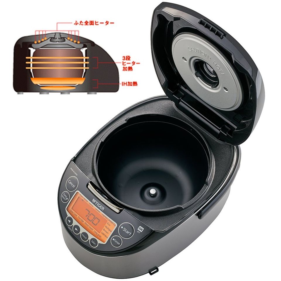 Nồi Cơm Điện Tử Cao Tần Tiger JKT-D18V 2 Trong 1 - 1.8L, 12 Chế Độ Nấu, Công Nghệ IH, Giữ Ấm Tối Đa 24 Giờ