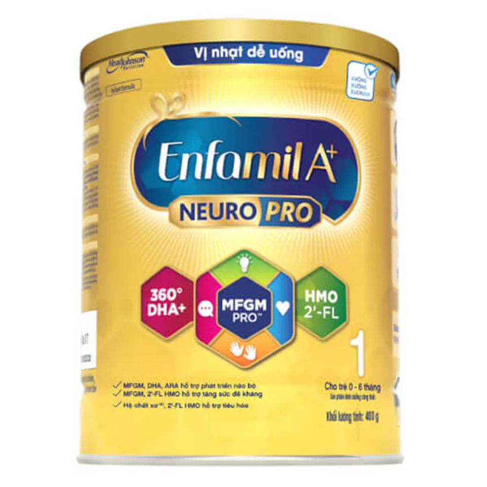 Sữa Enfamil A+ Neuro Pro 1 cho bé từ 0-6 tháng (H/400g)