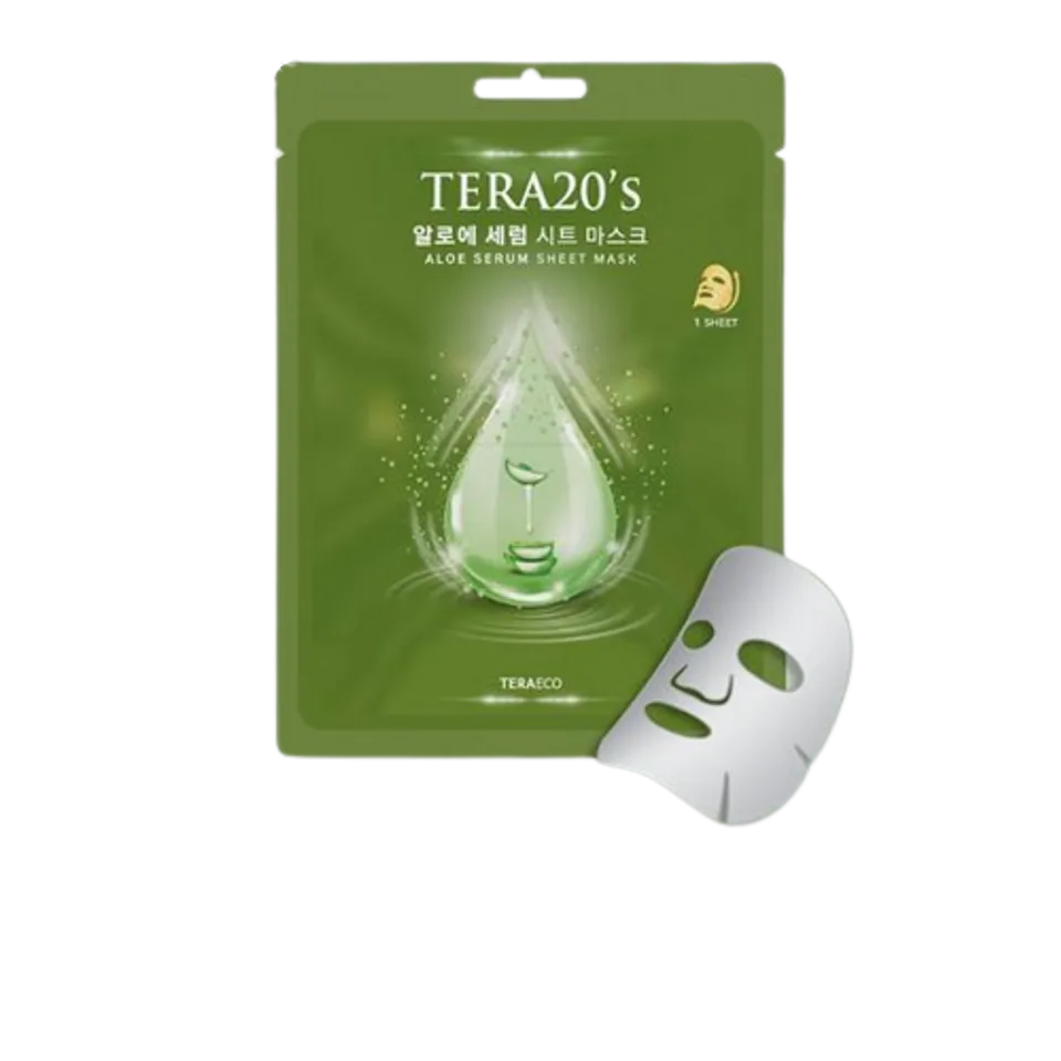 Mặt nạ tinh chất Lô Hội TERA20's (hộp 8 cái) giúp bổ sung dưỡng chất