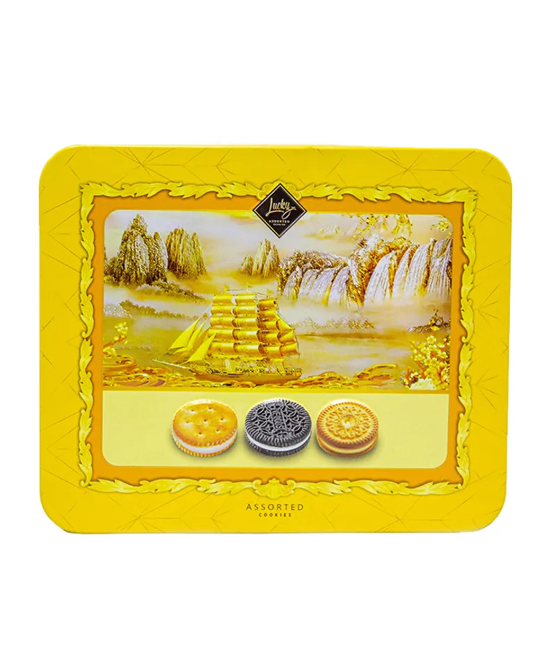 Bánh Quy Lucky Sun 150g (vàng)(hộp thiếc)