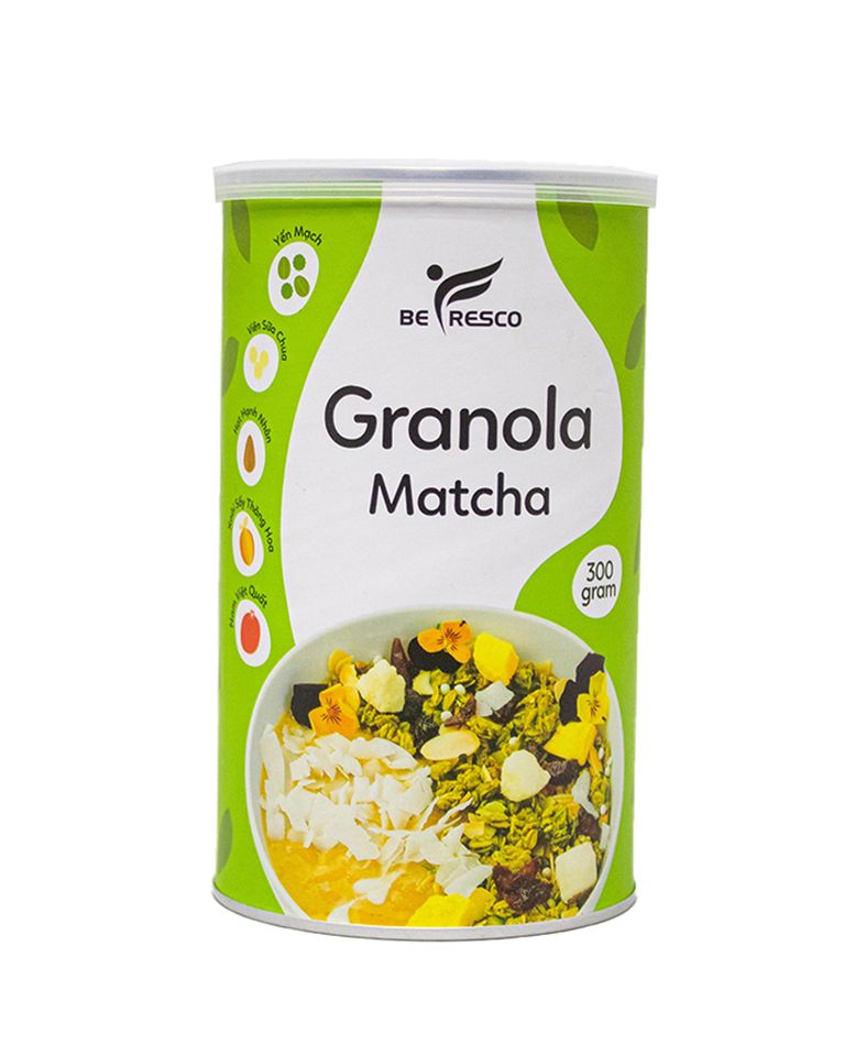 Ngũ cốc Granola matcha 300gr ăn ngon dáng đẹp lợi cho sức khỏe
