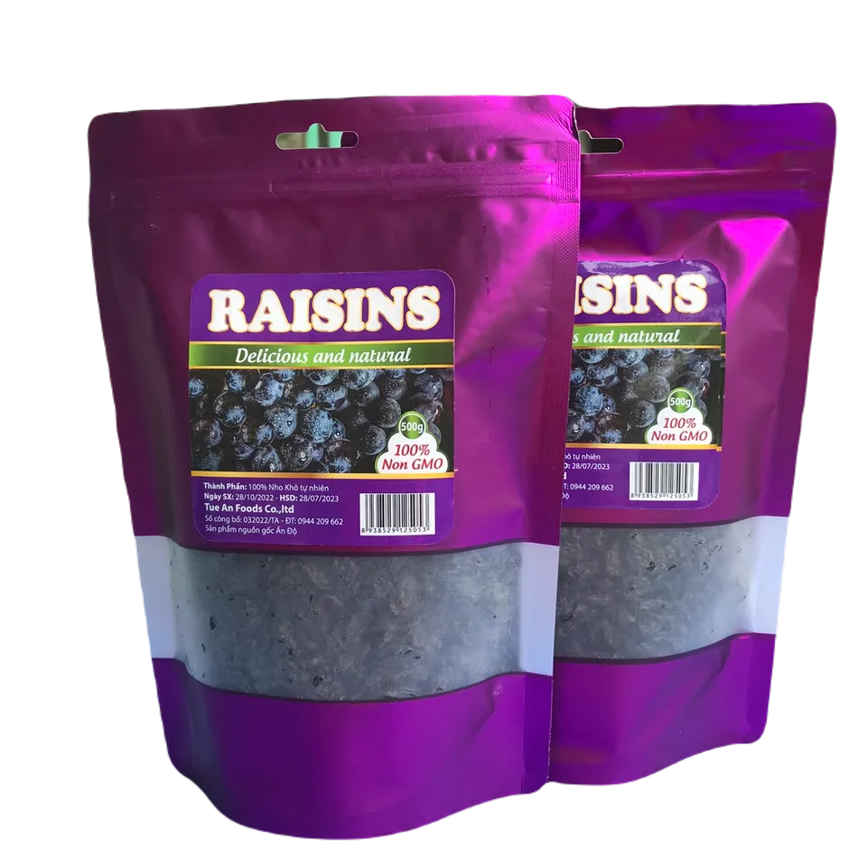 Combo 2 bịch Nho đen sấy khô Raisins - Ấn Độ 500g