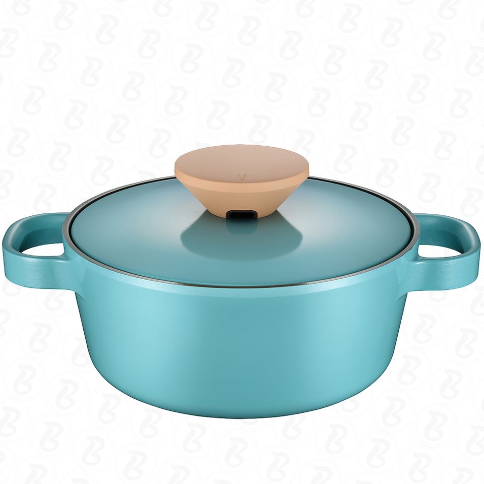 Nồi Casserole Ceramic PoongNyun Bliss Nordic BNPT-20C(IH) 20cm - Chống Dính, Tiết Kiệm Thời Gian, Dùng Trên Bếp Từ, Gas, Điện