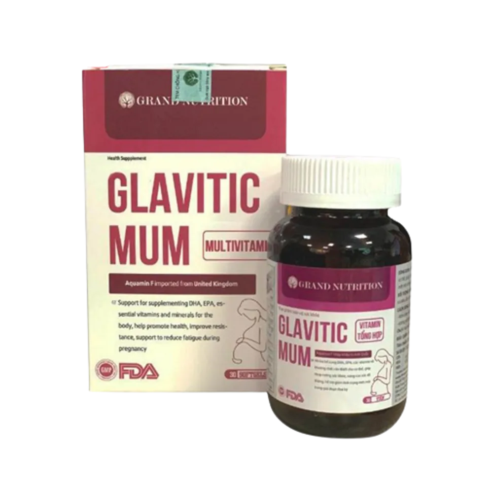 Glavitic Mum Vitamin Tổng Hợp Hỗ Trợ Tăng Cường Sức Khỏe Mẹ Bầu