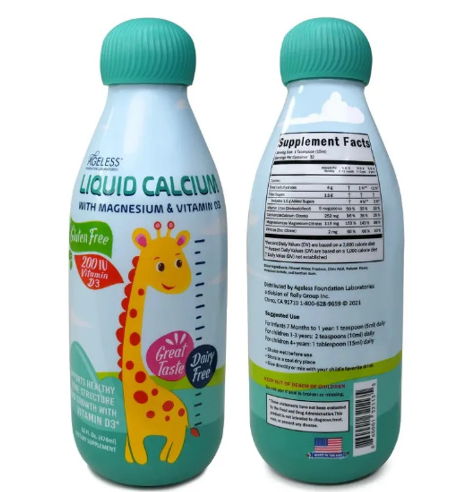 Canxi nước cho bé Naturade Liquid Calcium 474ml - Nhập Mỹ