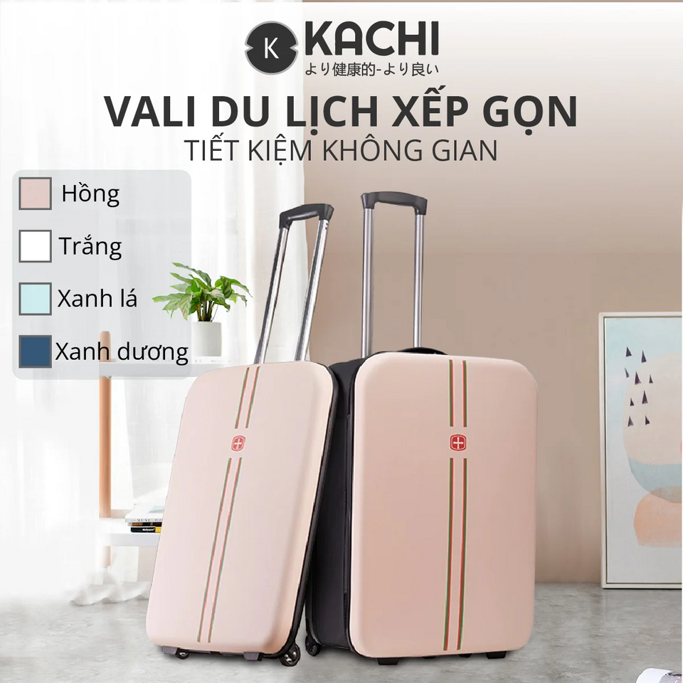 Vali du lịch xếp gọn tiết kiệm không gian Kachi