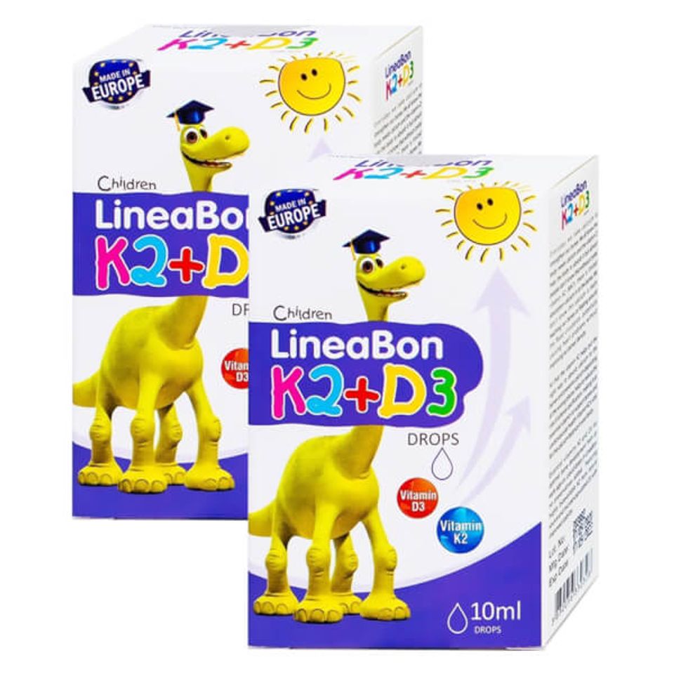 Giọt Uống Vitamin Lineabon K2+D3 10ml - Hỗ Trợ Tăng Chiều Cao & Hấp Thụ Canxi Cho Trẻ Em