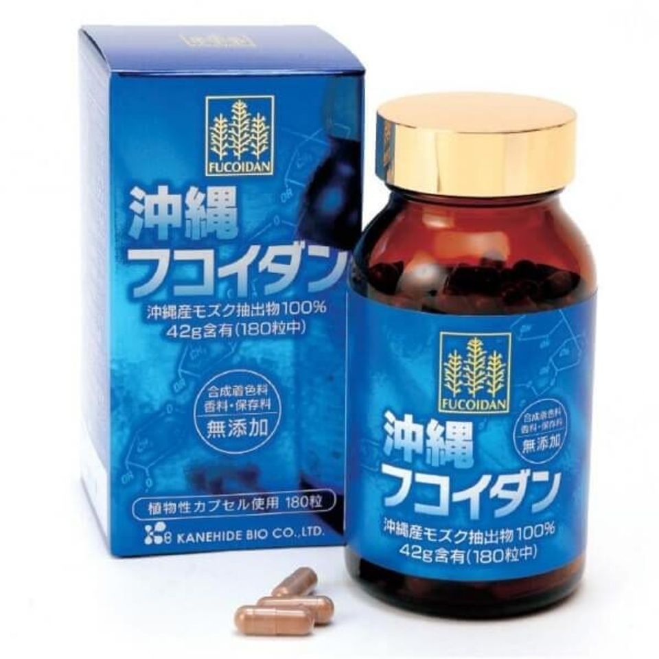 Viên uống Fucoidan Okinawa 180 viên - Tảo nâu hỗ trợ sức khỏe, phòng ngừa ung thư từ Nhật Bản, hộc xanh cao cấp