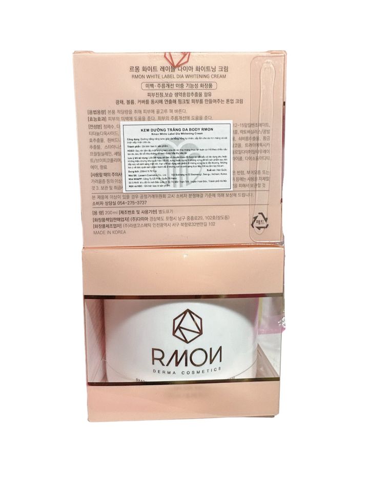 Kem Dưỡng Trắng Da Body Tế Bào Gốc Rmon Whitening Cream 200g - Hy vọng Sáng Da, Giảm Thâm, Phục Hồi Da Cháy Nắng Tại Hàn Quốc
