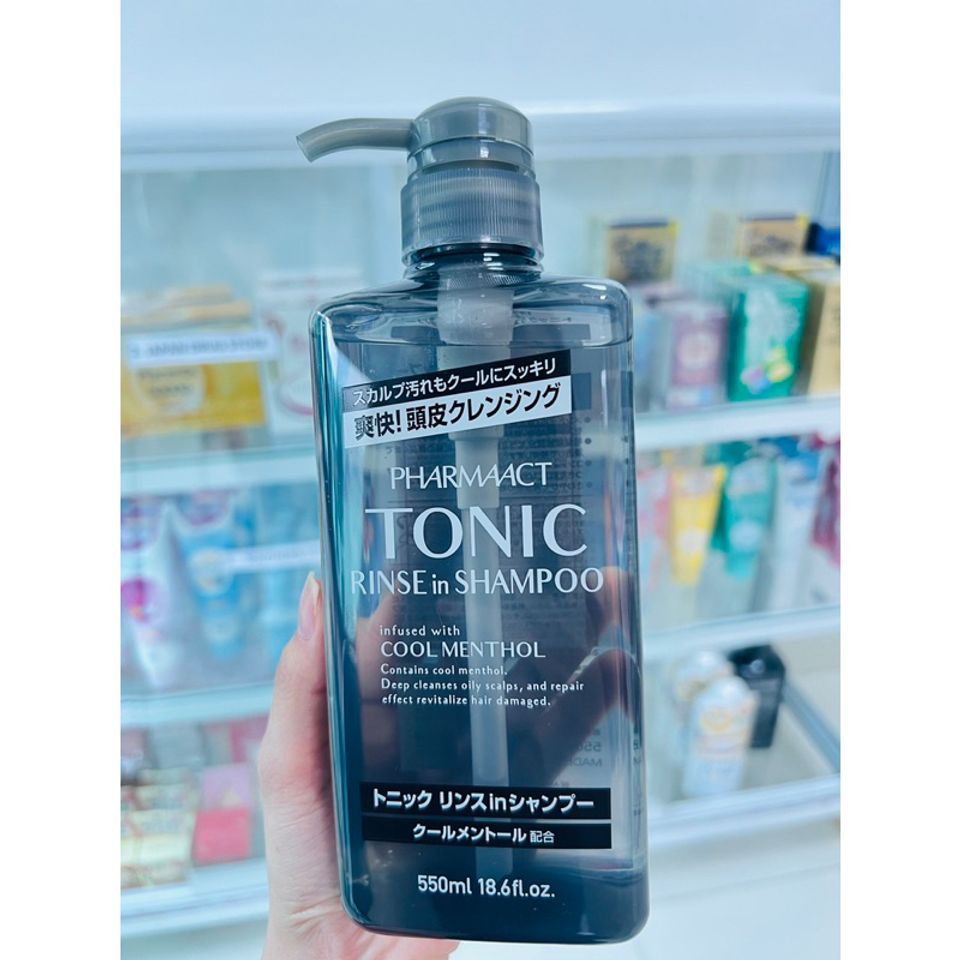 Dầu Gội Nam Pharmaact Tonic Cool Menthol 550ml Nhật Bản - Ngăn Ngừa Gầu, Giúp Sạch Da Đầu, Tạo Cảm Giác Mát Lạnh Sảng Khoái