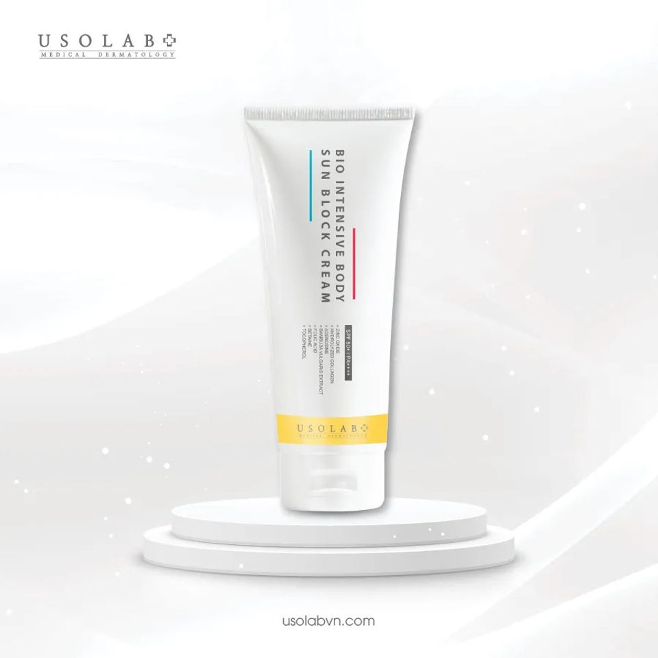 Kem Chống Nắng Usolab Bio Intensive Body Sun Block Cream SPF 50+ - Bảo Vệ Da Toàn Thân và Dưỡng Trắng Chống Lão Hóa