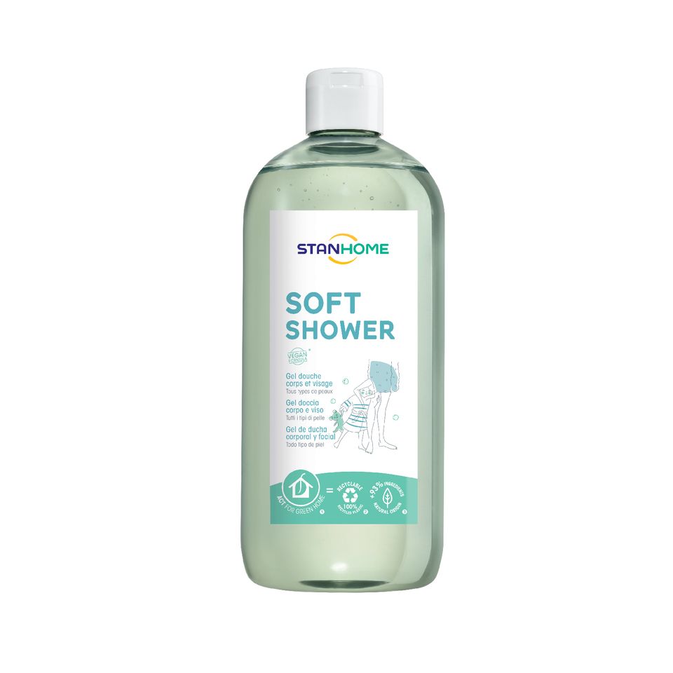 Sữa Tắm Rửa Mặt Không Xà Phòng Stanhome Soft Shower 740ml - Dưỡng Ẩm Dịu Nhẹ Cho Da Mặt và Cơ Thể, Phù Hợp Cho Da Nhạy Cảm