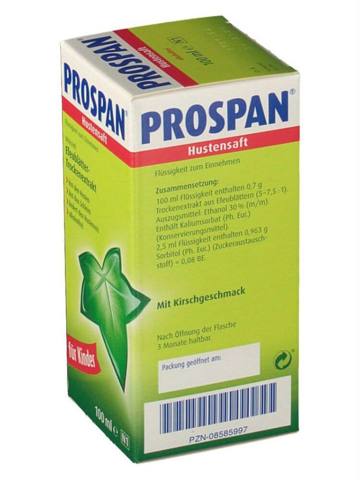 Siro hỗ trợ giảm ho Prospan 100 ml hàng xách tay Đức