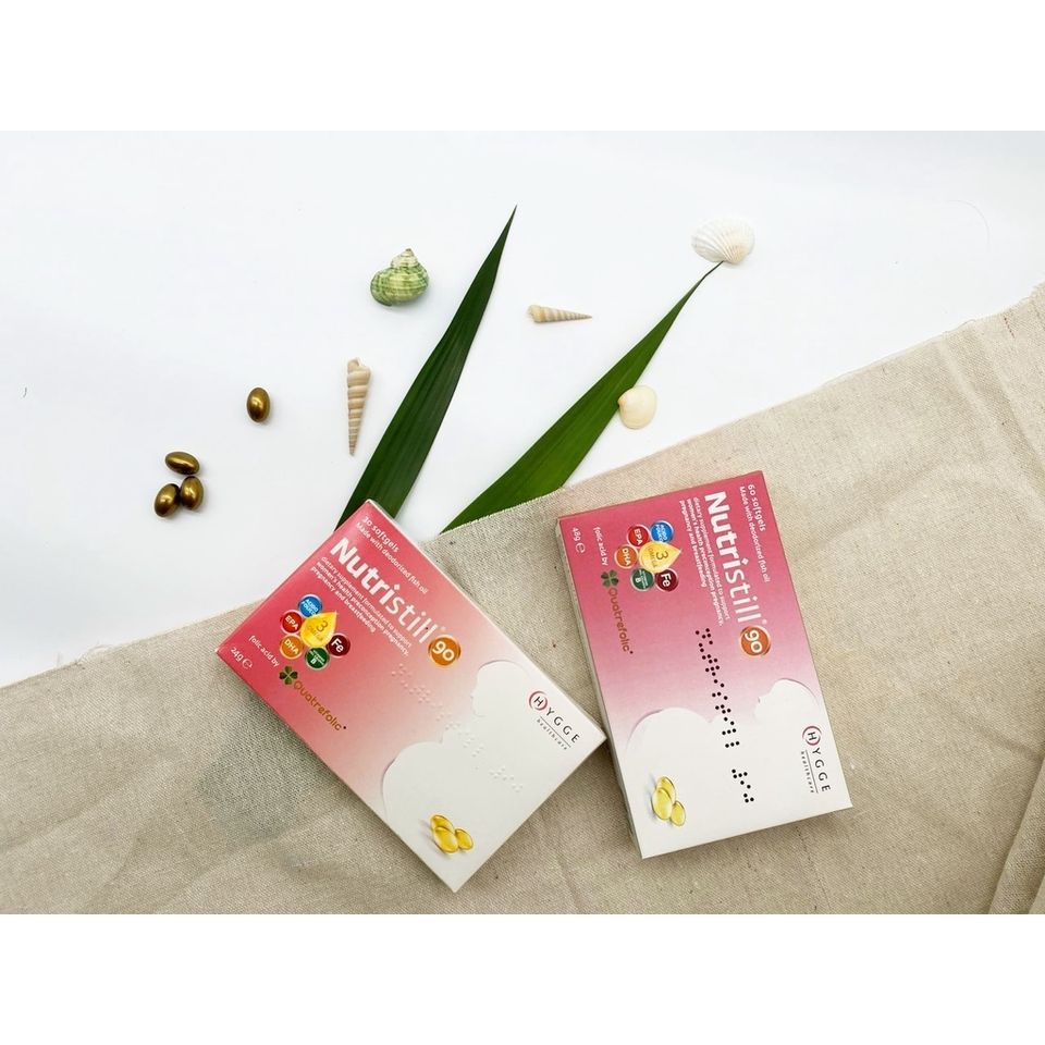 Viên Uống Vitamin Bầu Tổng Hợp Nutristill 90 - Công Thức DHA, Acid Folic, Sắt & Kẽm Cho Phụ Nữ Mang Thai - Hộp 30 Viên