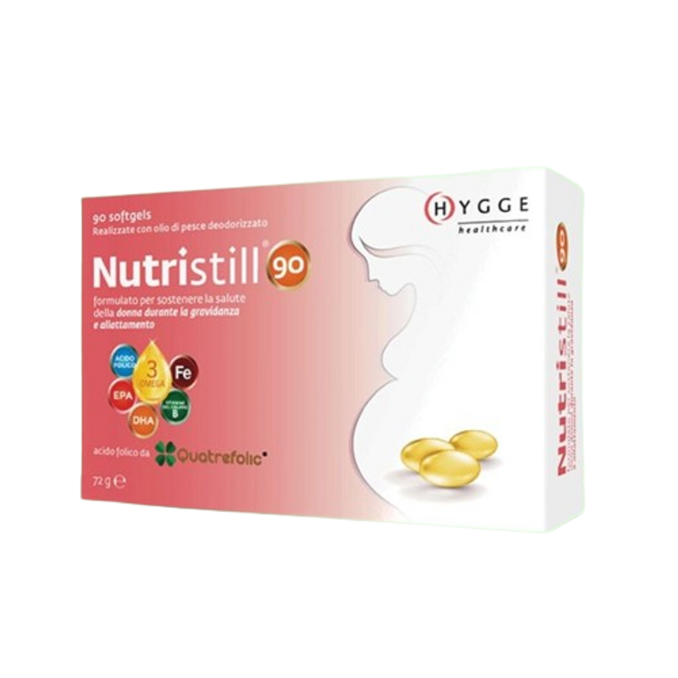 Viên Uống Vitamin Bầu Tổng Hợp Nutristill 90 - Công Thức DHA, Acid Folic, Sắt & Kẽm Cho Phụ Nữ Mang Thai - Hộp 30 Viên