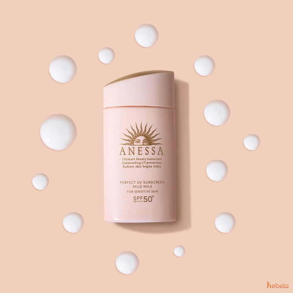 Kem Chống Nắng Anessa Perfect UV Sunscreen Mild Milk SPF50+ PA++++ - Dành Cho Da Nhạy Cảm, Chất Lỏng Thấm Nhanh, Dưỡng Ẩm Tự Nhiên