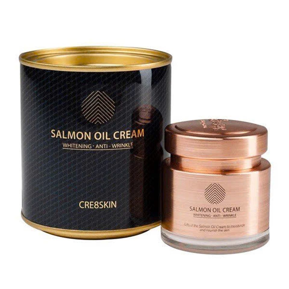 Kem Dưỡng Trắng Da Ban Đêm Cre8skin Salmon Oil Cream 80g - Sản Phẩm Giúp Cải Thiện Da Lão Hóa, Cấp Ẩm Tự Nhiên, Phục Hồi Da Sáng Mịn