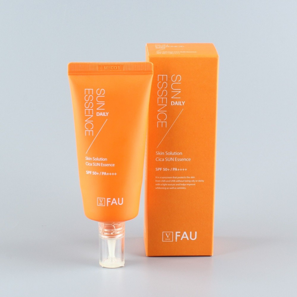 Kem Chống Nắng FAU Skin Solution Cica Sun Essence SPF 50+ PA++++ - Phục Hồi Da Nhạy Cảm, Bảo Vệ Tia UV, Dịu Mát 12 Giờ