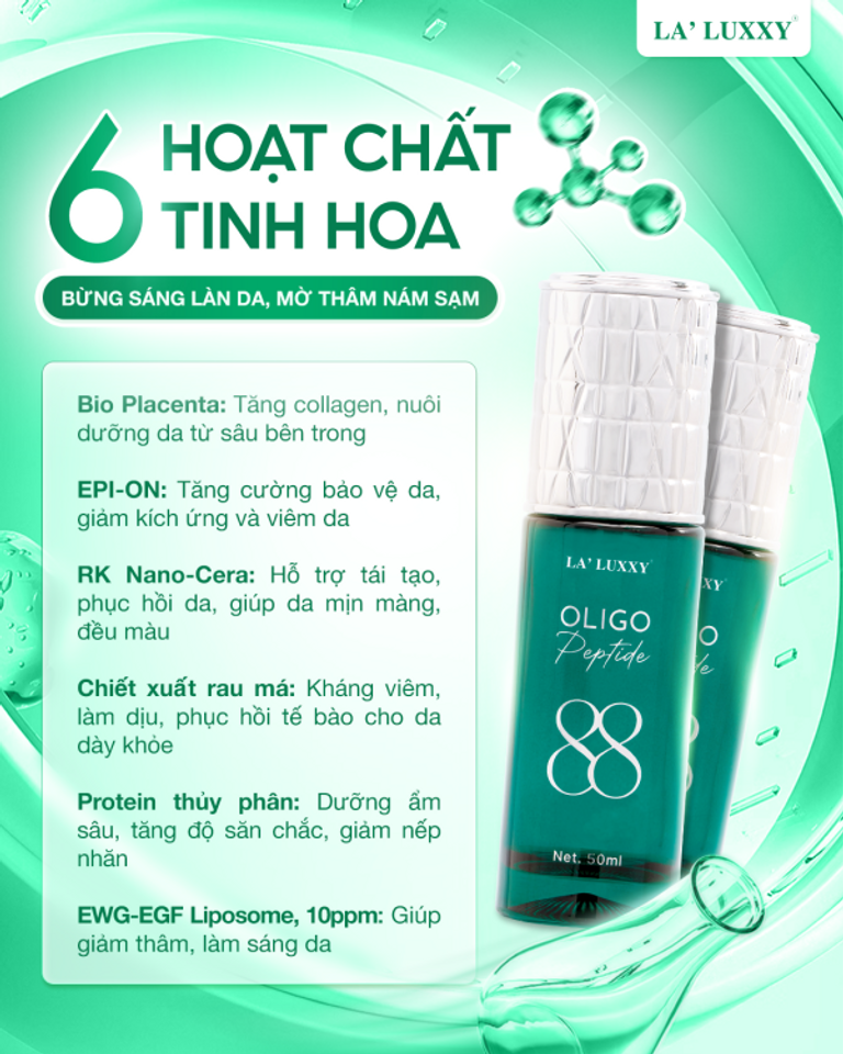 Huyết Thanh Phục Hồi Da Oligo Peptide 88 - Serum Dưỡng Ẩm Chống Lão Hóa, Giúp Da Sáng Mịn, Tươi Trẻ từ La'luxxy Cosmetics