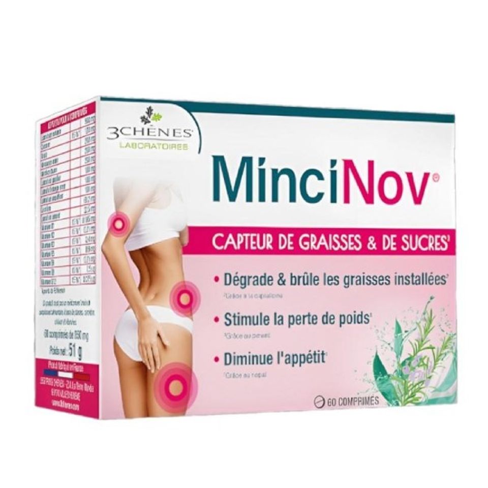 Viên uống giảm cân MinciNov 60 viên - Đốt mỡ hiệu quả, hỗ trợ kiểm soát thèm ăn, sản phẩm từ Pháp cho vóc dáng thon gọn