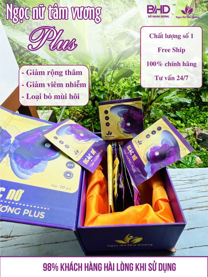 Viên đặt phụ khoa Ngọc Nữ Tâm Vương Plus (Mẫu Mới Hộp 10 Viên)