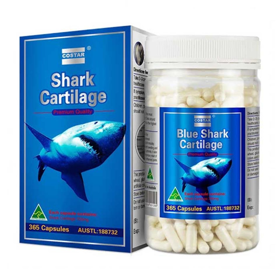 Viên uống hỗ trợ xương khớp Costar Blue Shark Cartilage 750mg 365 viên