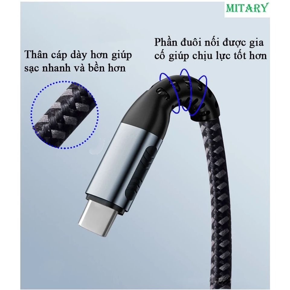 Cáp Sạc Nhanh Type C 100W - Chip E-Marker, Truyền Dữ Liệu Tốc Độ Cao, Phù Hợp Điện Thoại, Laptop, Bảo Hành 1 Đổi 1, Đổi Trả 30 Ngày