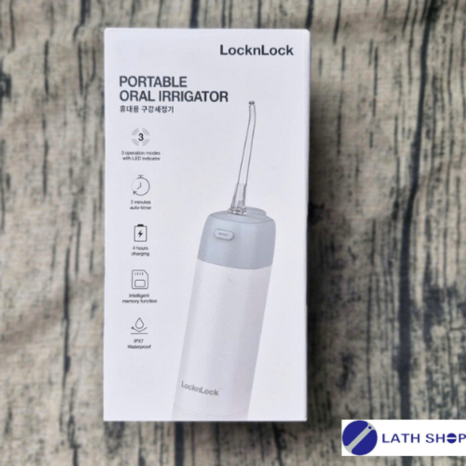 Máy Tăm Nước Không Dây LocknLock ENR116Mit- 170ML - 3 Chế Độ, 2 Đầu Tăm- Bảo Hành Chính Hãng