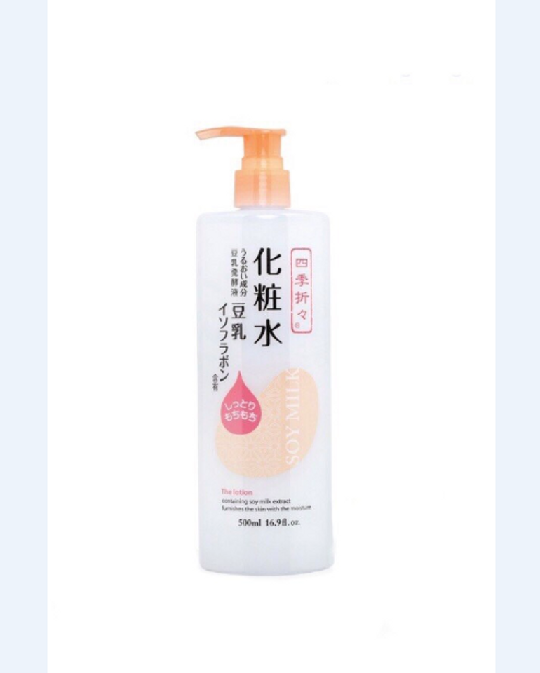 Nước Hoa Hồng Dưỡng Ẩm Kumano Soy Milk Lotion 500ml - Chiết Xuất Đậu Nành Nhật Bản, Cấp Ẩm Sâu, Dành Cho Mọi Loại Da