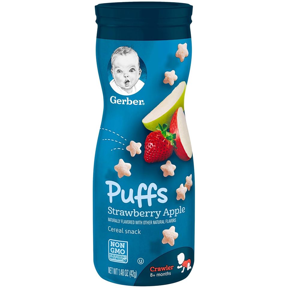 ( có bill nhập) Bánh ăn dặm Gerber hình ngôi sao hữu cơ Gerber Puffs.