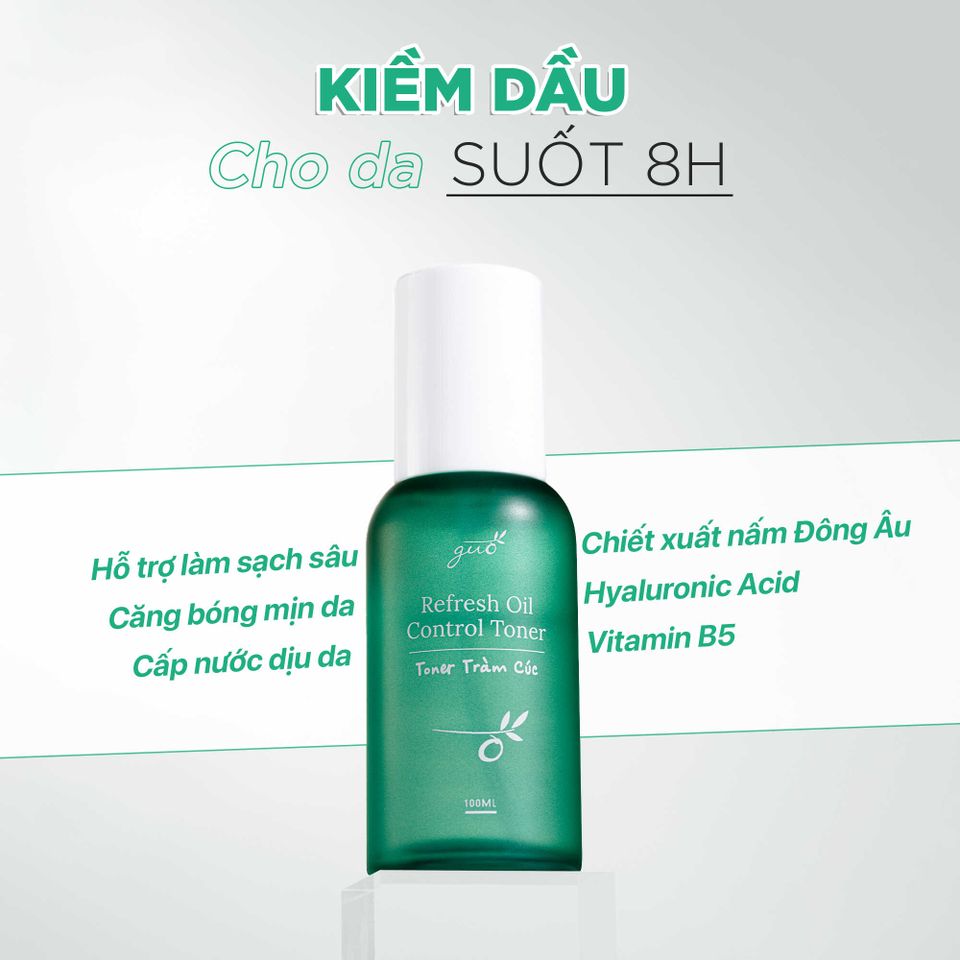 Toner Tràm Trà Hoa Cúc GUO - Nước Hoa Hồng Cấp Ẩm Cho Bà Bầu, Chống Mụn, Giảm Đổ Dầu, Hyaluronic Acid 100ml