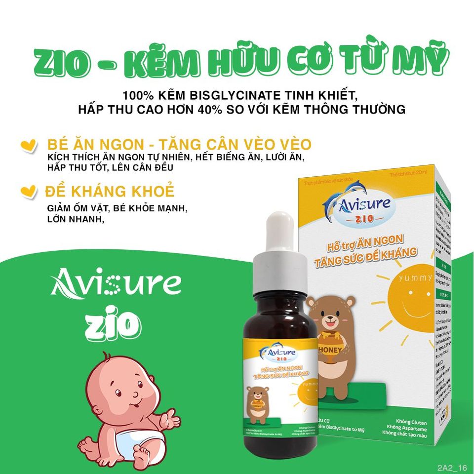 Bộ Bổ Sung Vitamin và Khoáng Chất Avisure Cho Trẻ - Safoli Drop Hỗ Trợ Thiếu Máu và Zio Tăng Cường Phát Triển Sức Khỏe