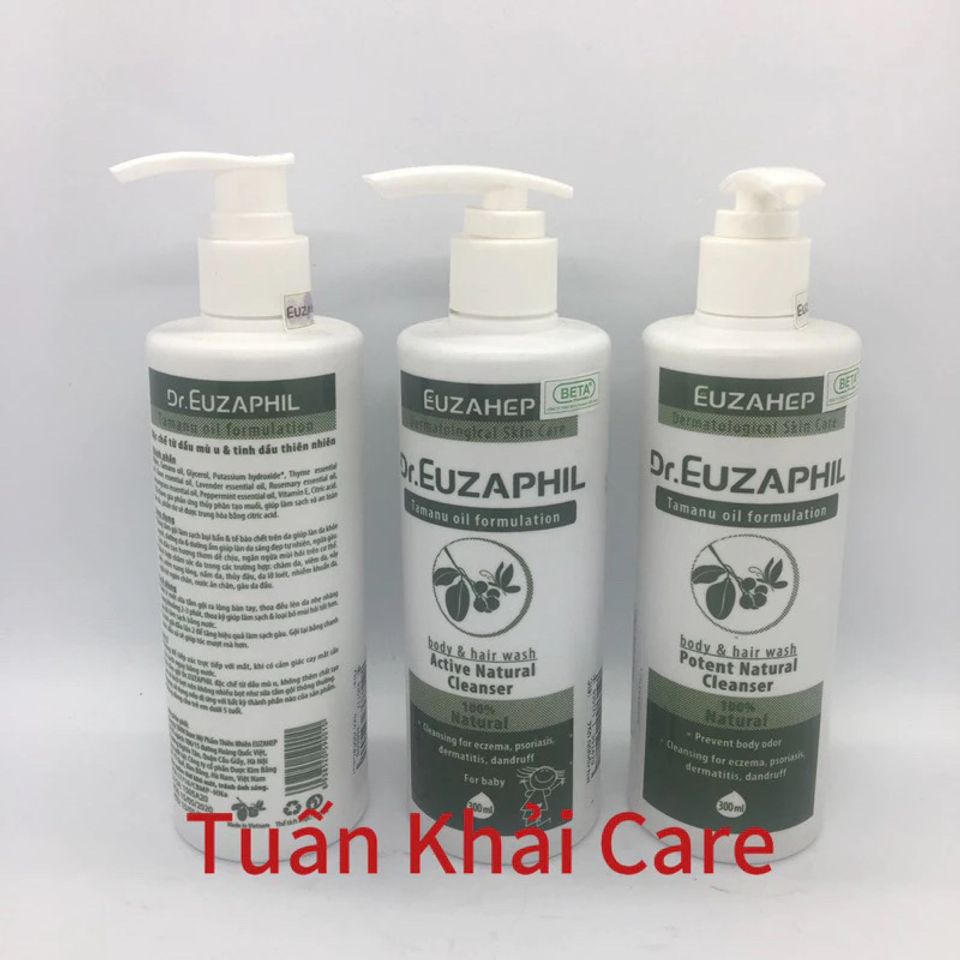 Sữa Tắm Gội Dr.euzaphil 300ml - Chăm Sóc Da, Ngừa Gàu, Dưỡng Ẩm, Hỗ Trợ Da Khỏe Mạnh - Giải Pháp Chăm Sóc Da Toàn Diện
