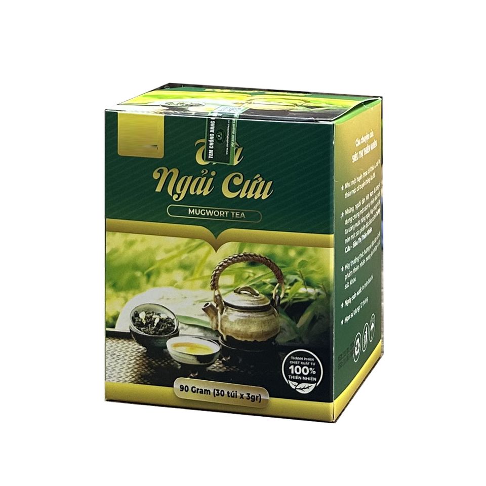 Trà Ngải Cứu Giảm Đầy Hơi - Hộp 30 Gói Túi Lọc Thảo Dược Tự Nhiên, Hỗ Trợ Tiêu Hóa, Bổ Dưỡng Sức Khỏe