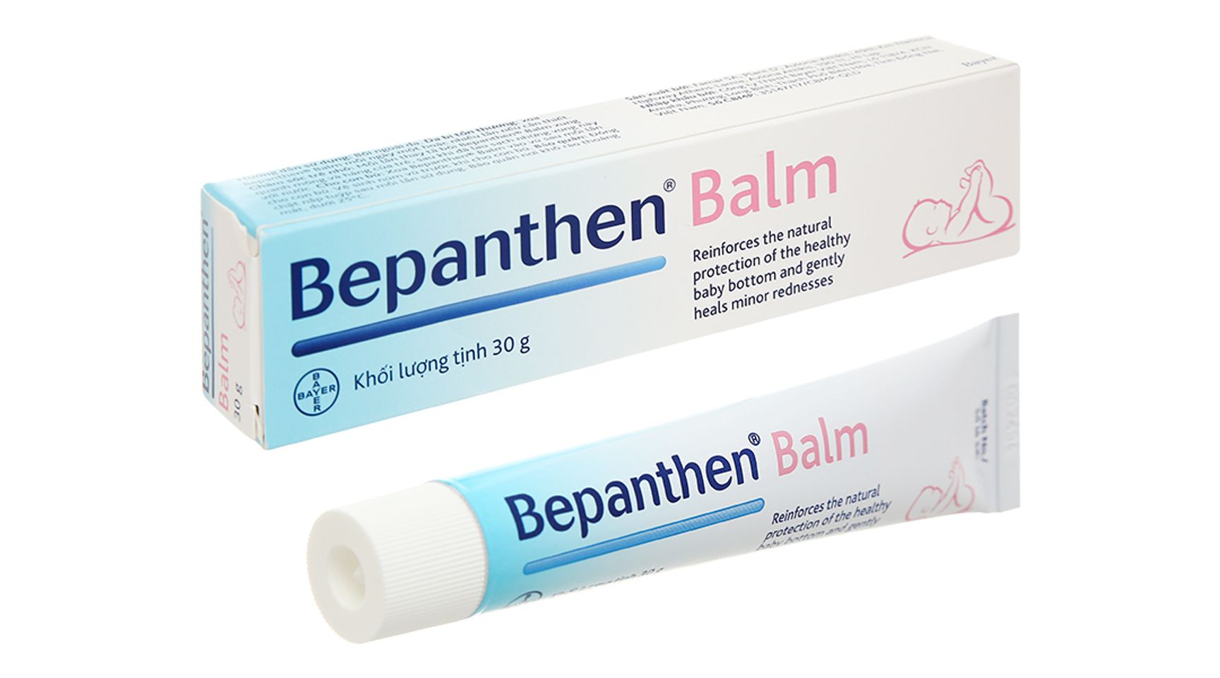Kem bôi ngoài da Bepanthen Balm Bayer 30g - Dưỡng ẩm, chống hăm tã cho bé, bảo vệ và làm dịu da nhạy cảm.